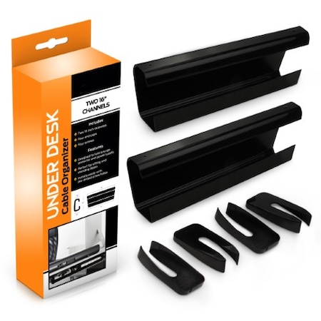 Fleming Supply Under Desk Cable Organizer Cord Cover, Channel to Hide Wires at Home or Office 272921UWT